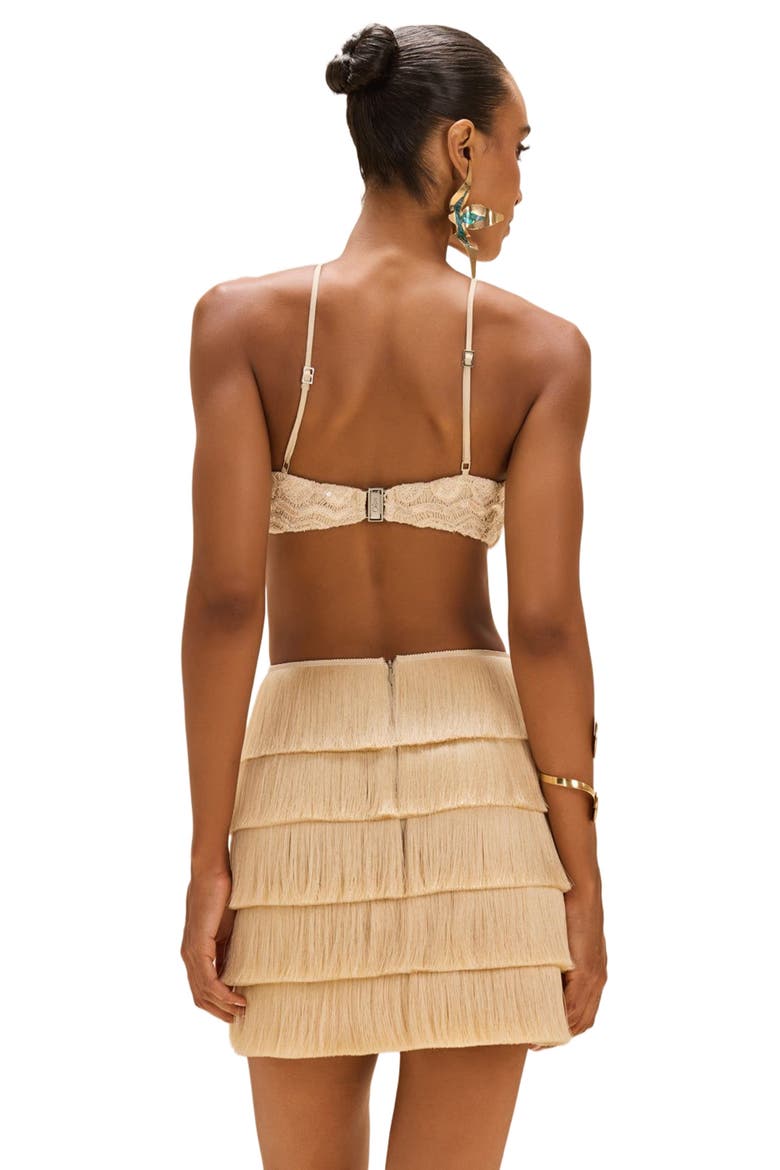 Crochet Bloom Cut Out Mini Dress, Alternate, color, BEIGE