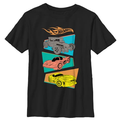 Boys Hot Wheels Retro Vehicles T Shirt