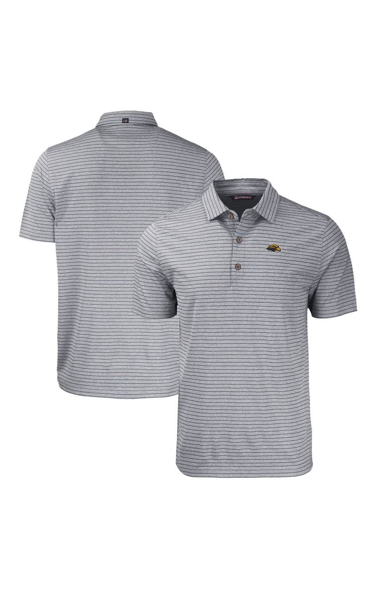 Cutter & Buck Men's Cutter & Buck Heather Black Southern Miss Golden Eagles Big & Tall Forge Eco Heather Stripe Stretch Recycled Polo, Main, color,