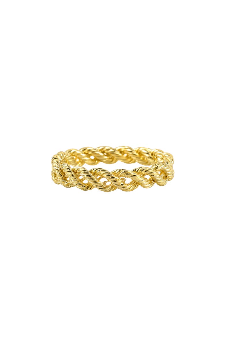 Fringe 18k Gold Plated Rope Ring, Main, color, GOLD