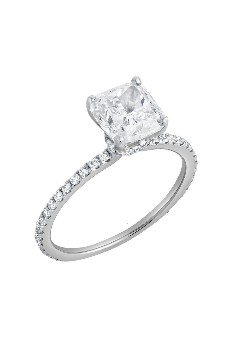 LuvMyJewelry Adeline 2.3 Ct Cushion Lab Grown Diamond Engagement Ring, Alternate, color, 14K White Gold