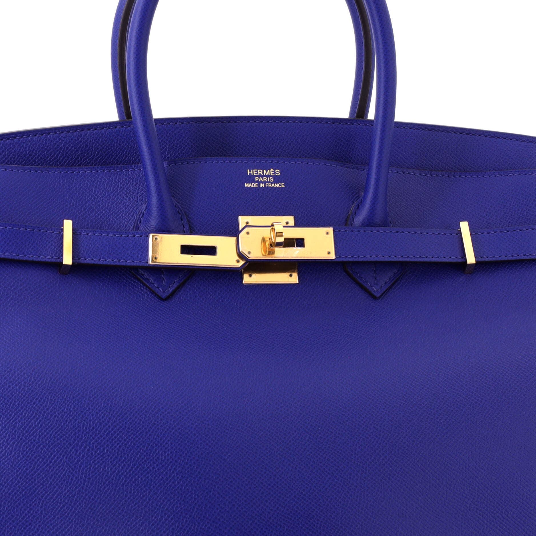 Pre-Owned Hermes Birkin Handbag Blue Epsom with Gold Hardware 35, Alternate, color, Bleu Electrique