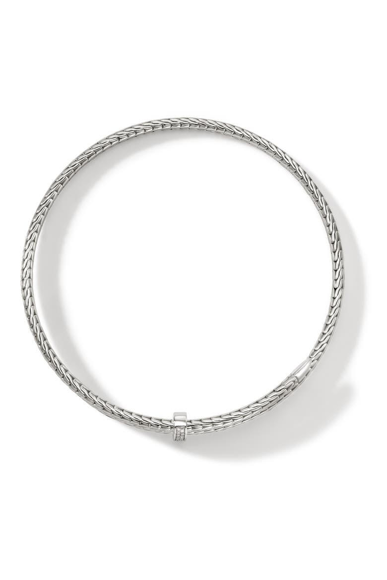 Spear Coil Choker, Diamonds, Alternate, color, STERLING SILVER