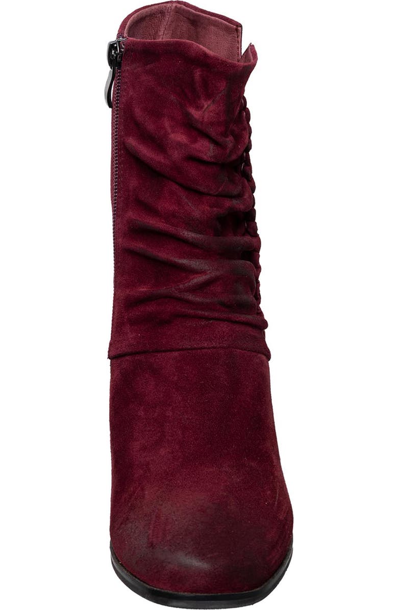 ANTELOPE Nona Ruched Bootie, Alternate, color, Bordeaux