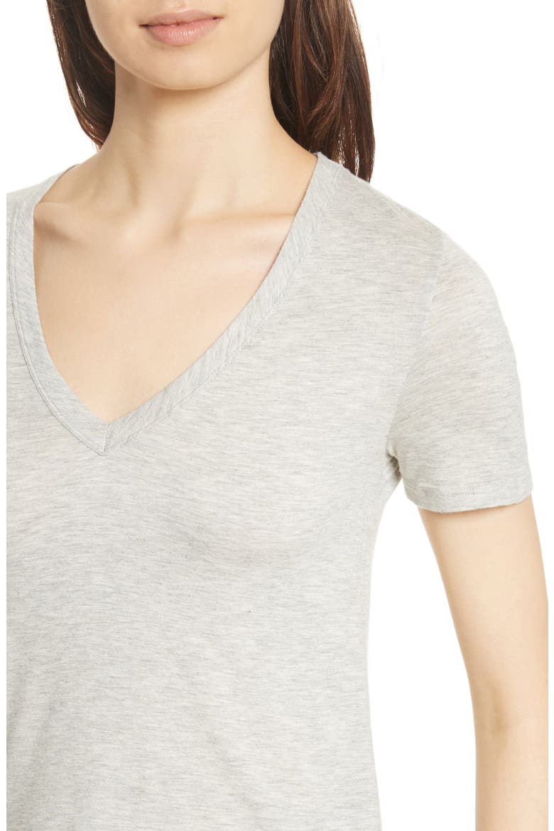 Cindy V-Neck T-Shirt, Alternate, color, HEATHER GREY