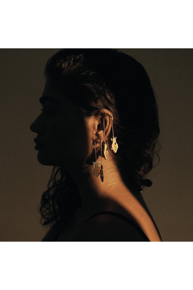 AMPHORA EARRINGS, Alternate, color, Gold Plated