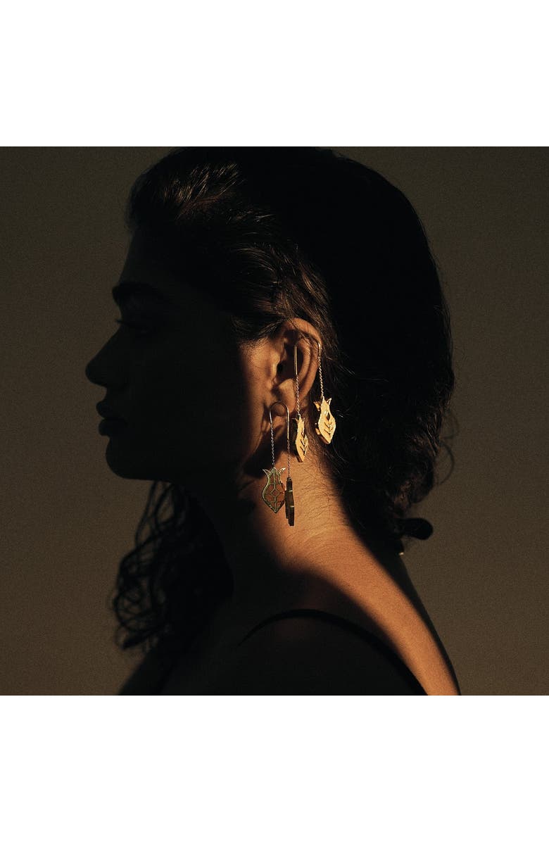 Dhwani Bansal Amphora Earrings, Alternate, color, Gold Plated