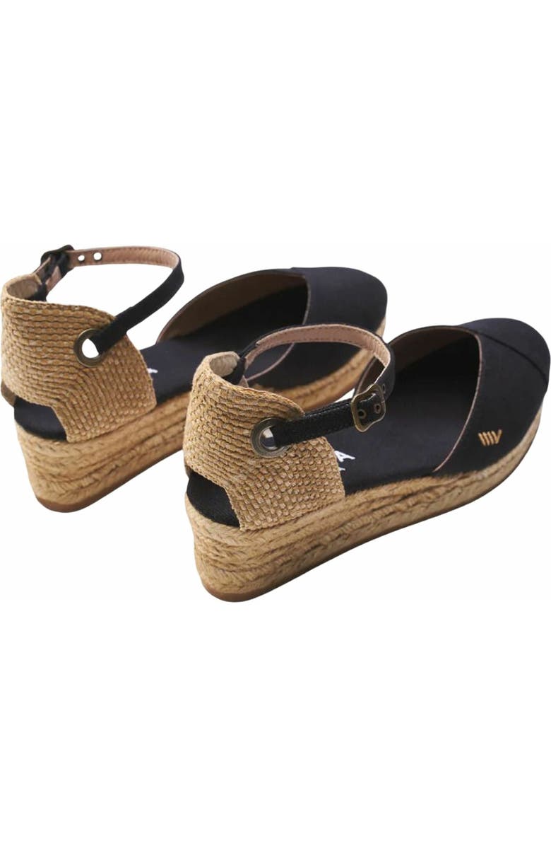 VISCATA Pubol Canvas Espadrille Wedges, Alternate, color, Black