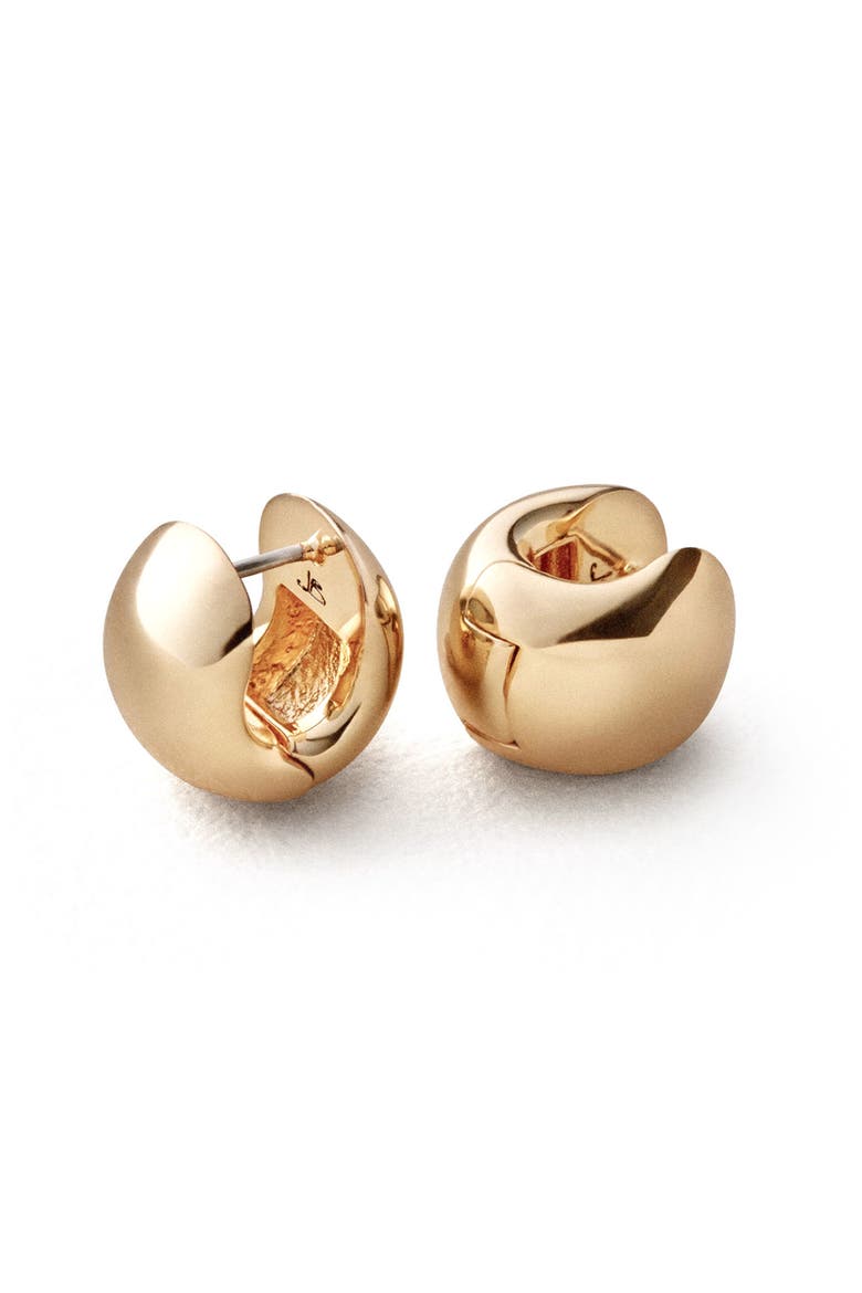 Mini Gemma Huggie Hoop Earrings, Main, color, HIGH POLISH GOLD