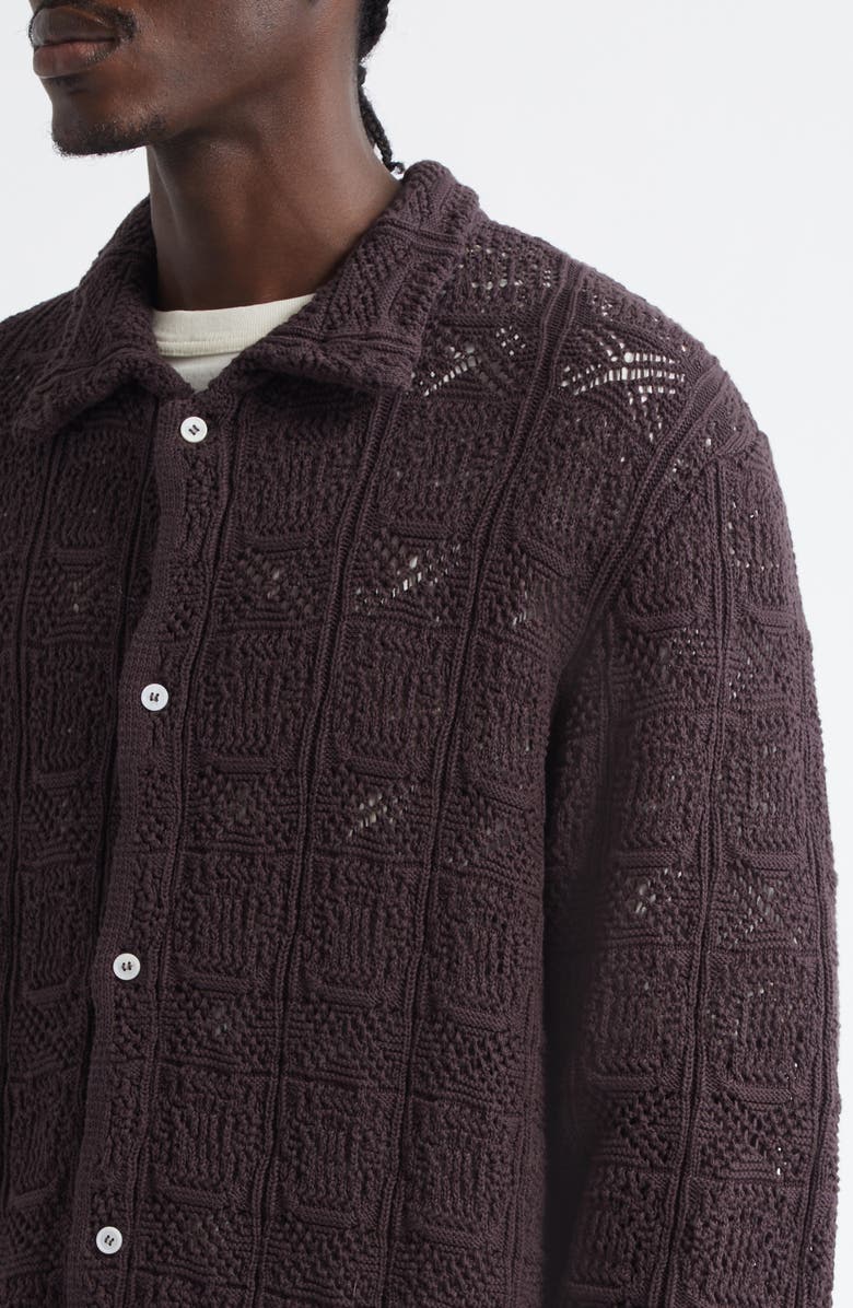 Séfr Myles Knit Overshirt, Alternate, color, Heavy Roast Knit