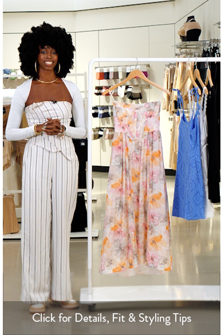 lola corset midi dress bardot Bardot Lola Corset Strapless Midi Dress