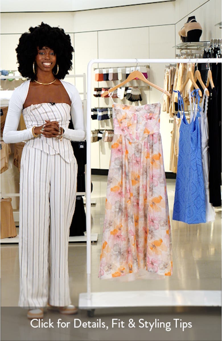 Lola Floral Strapless Corset Dress, sales video thumbnail