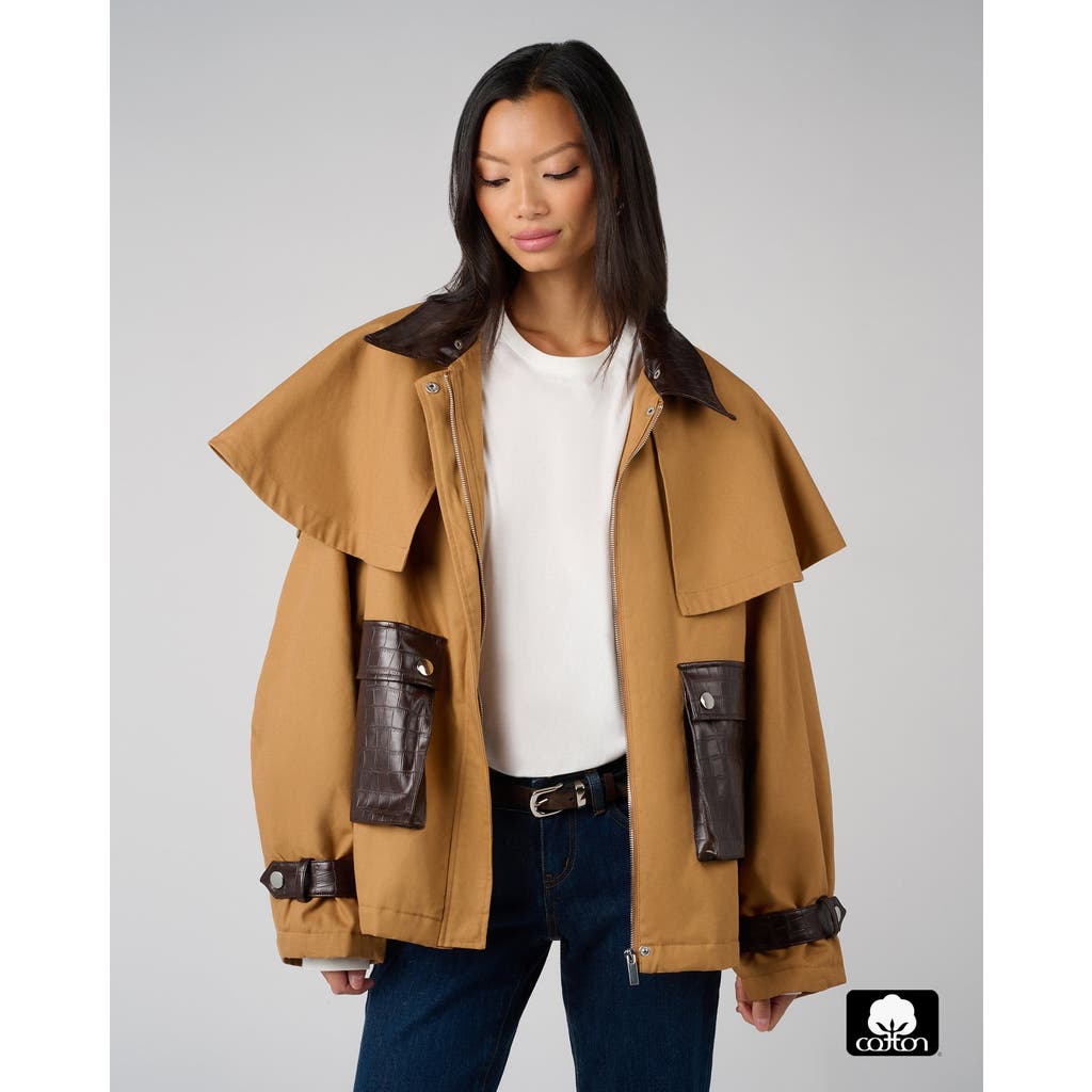 Weworewhat Cocoon Barn Jacket In Brown