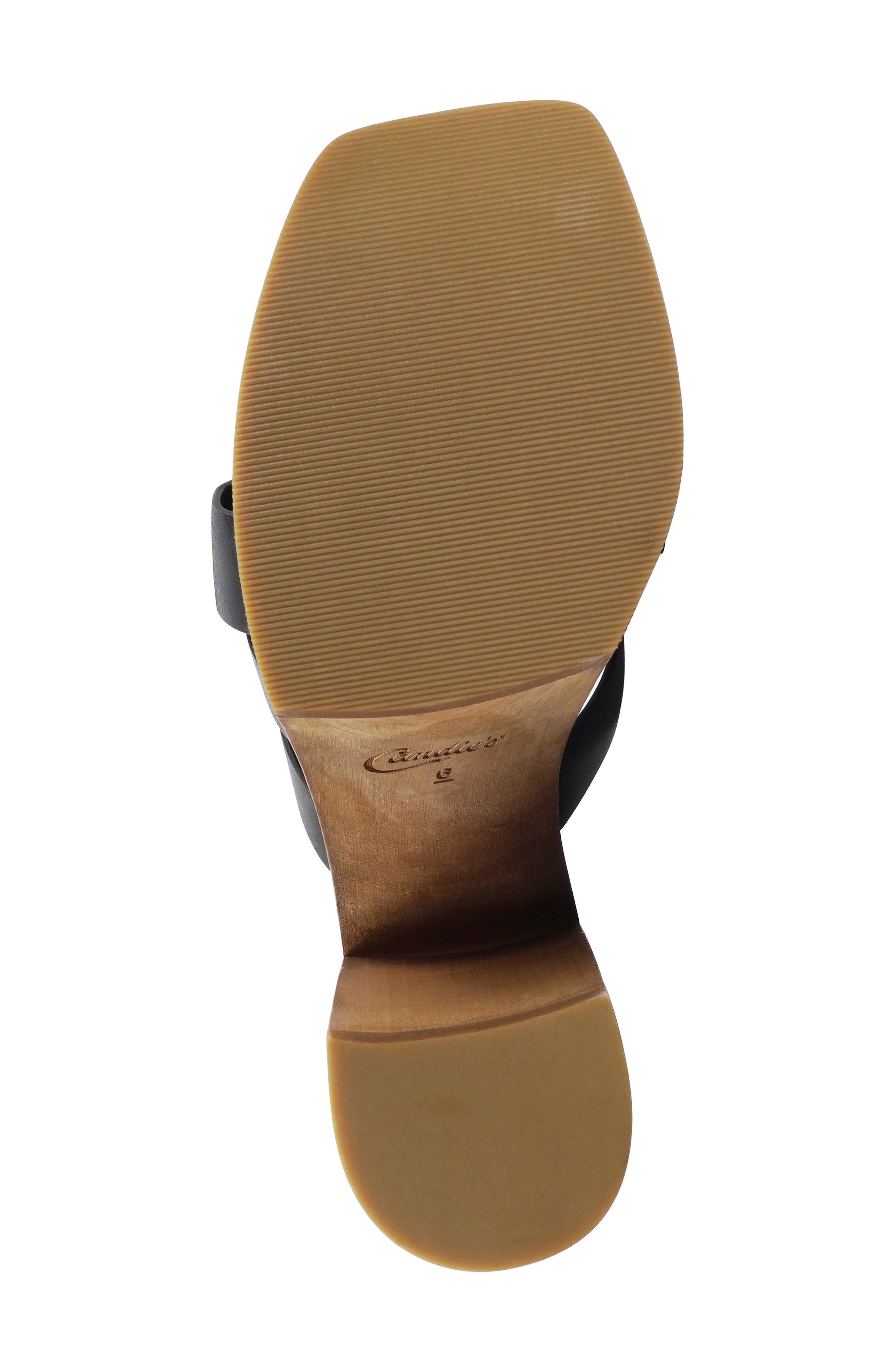 Candie's Marlie Platform Slide Sandal, Alternate, color, Black Leather