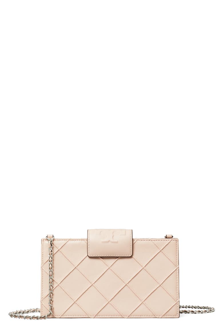 Mini Fleming Soft Quilted Leather Wallet on a Chain, Main, color, SOFT PINK