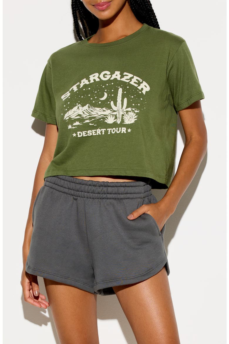 Desert Tour Mercury Crop Top, Main, color, LAUREL GREEN