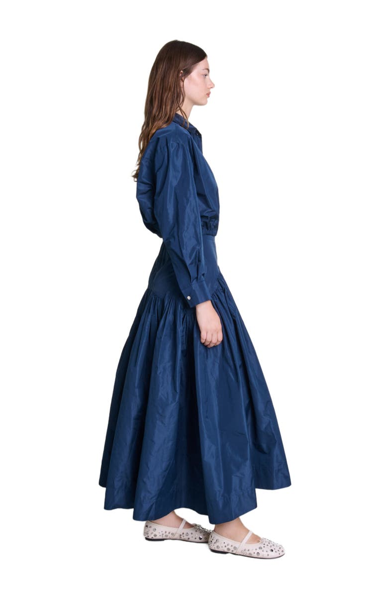 maje Full long skirt, Alternate, color, 