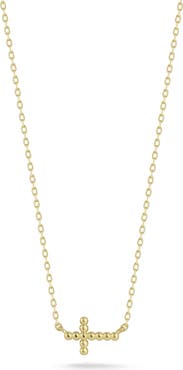 Ember Fine Jewelry Beaded Cross Pendant Necklace