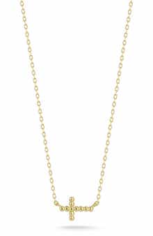 Ember Fine Jewelry Beaded Cross Pendant Necklace