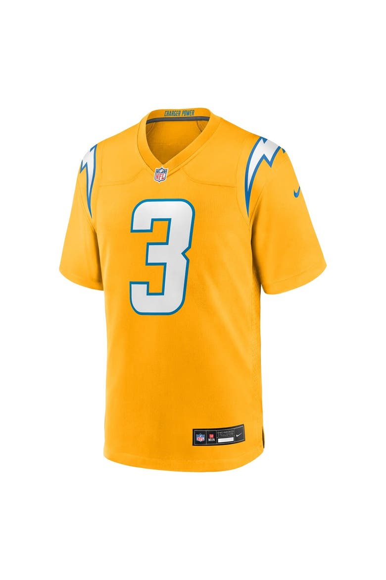 Youth Nike Derwin James Jr. Gold Los Angeles Chargers Alternate Charger Power Game Player Jersey, Alternate, color, Gold