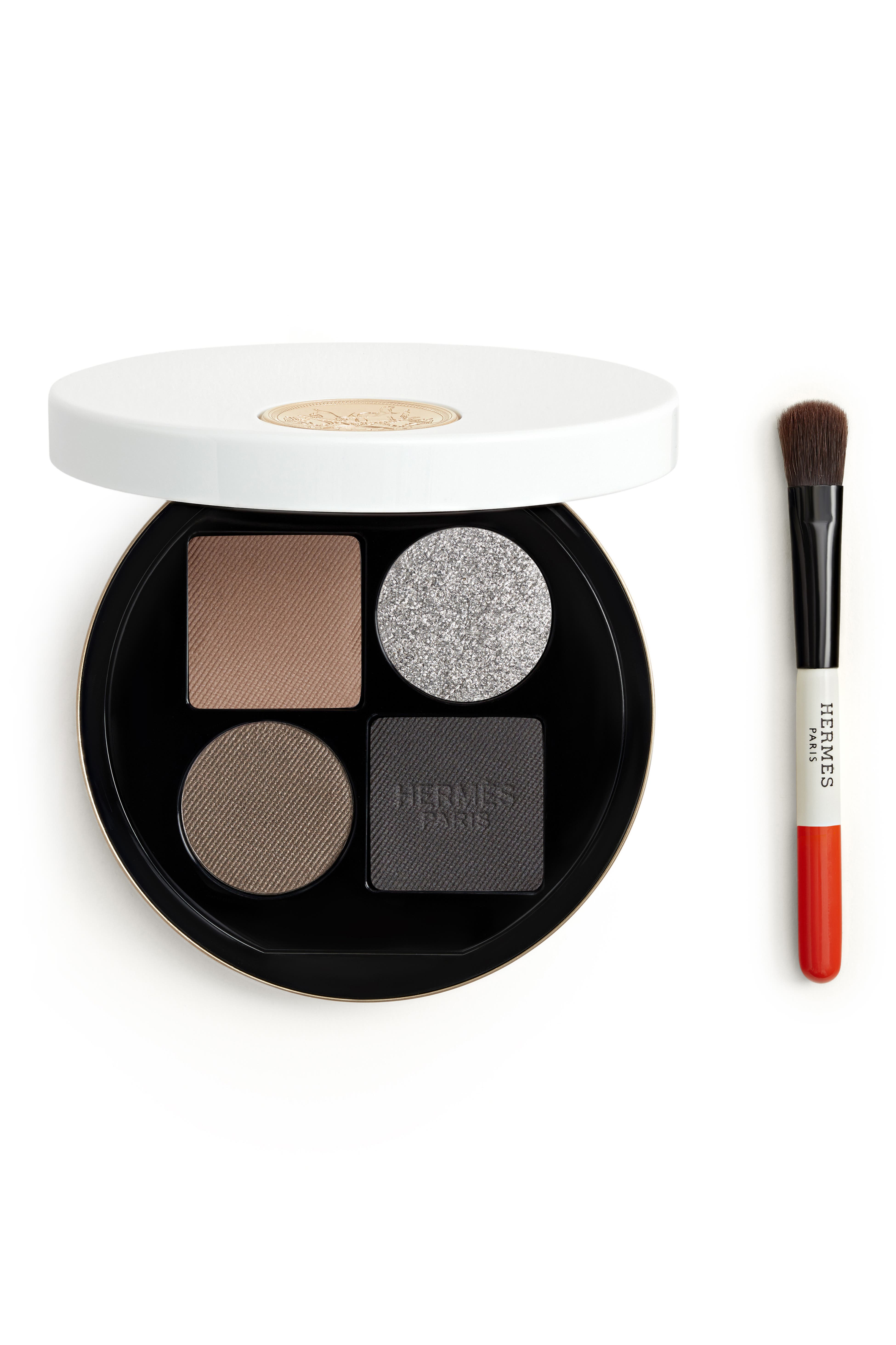 Hermès Ombre d'Hermès Eyeshadow Quartet open palette with four shades — Hermès