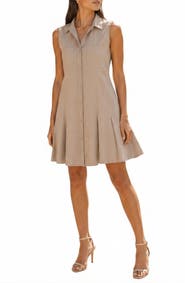 beachlunchlounge Two Pocket Sleeveless Shirtdress