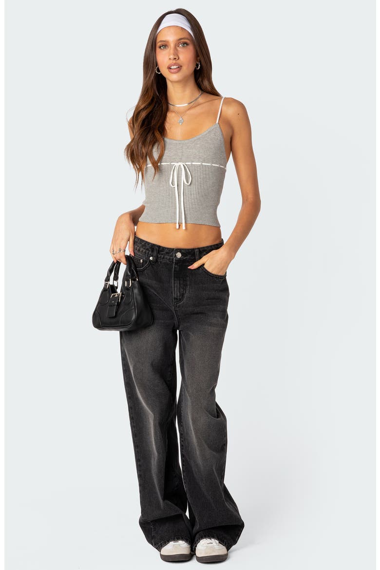 Emily Rib Crop Camisole, Alternate, color, GRAY-MELANGE