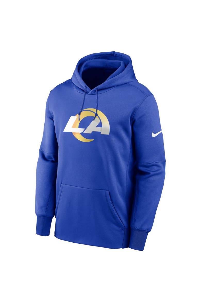 Men's Nike Royal Los Angeles Rams Primary Logo Therma Performance Pullover Hoodie, Alternate, color, Royal