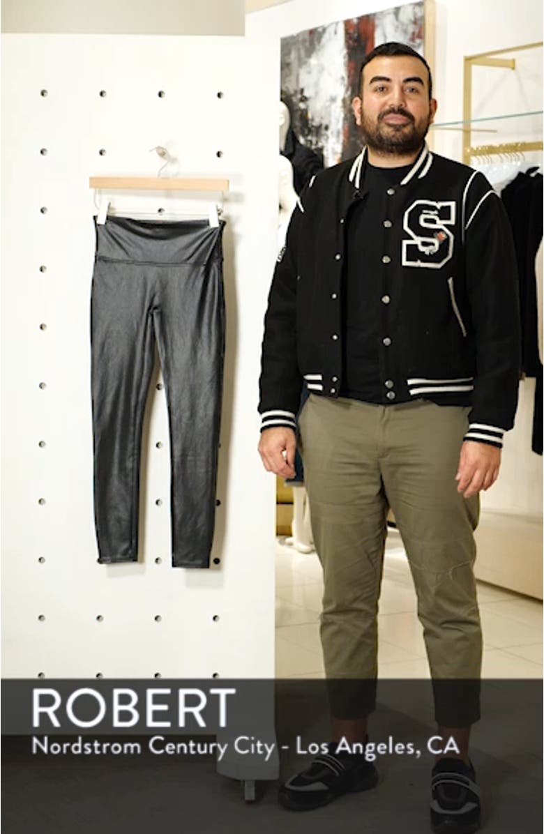 Pebbled Faux Leather Leggings, sales video thumbnail