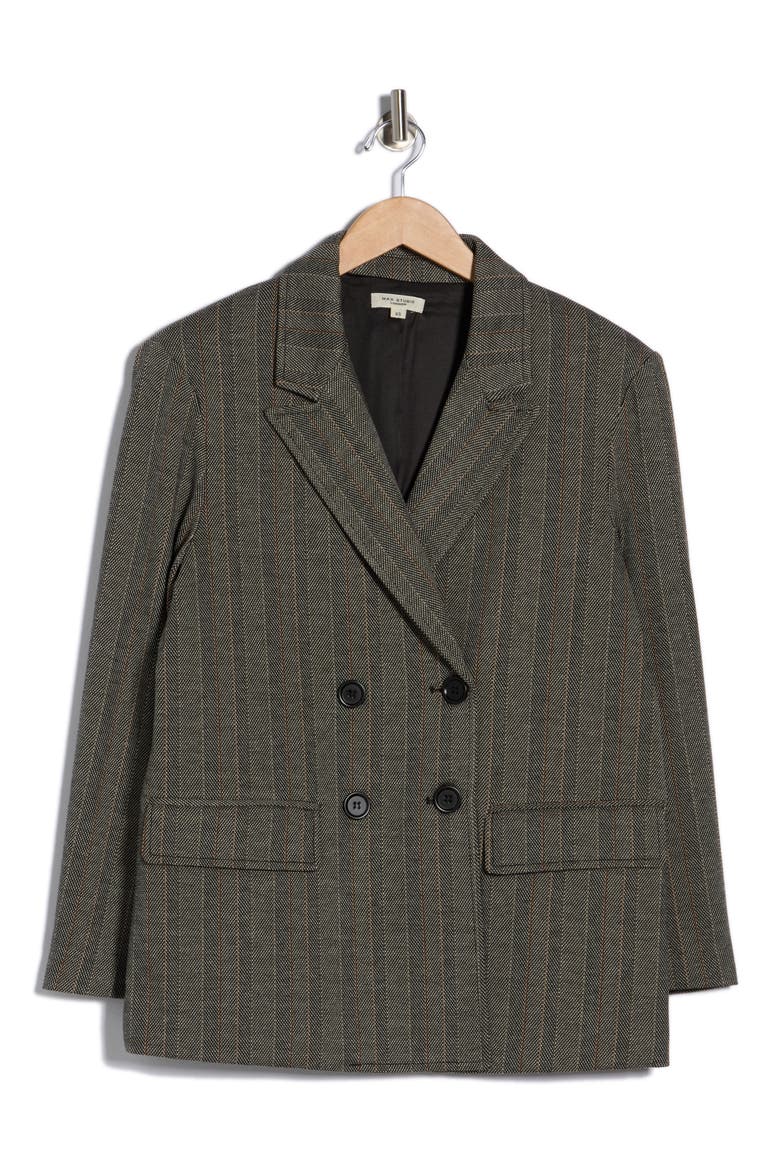 Double Knit Blazer, Alternate, color, BLACK TAUPE COGNAC