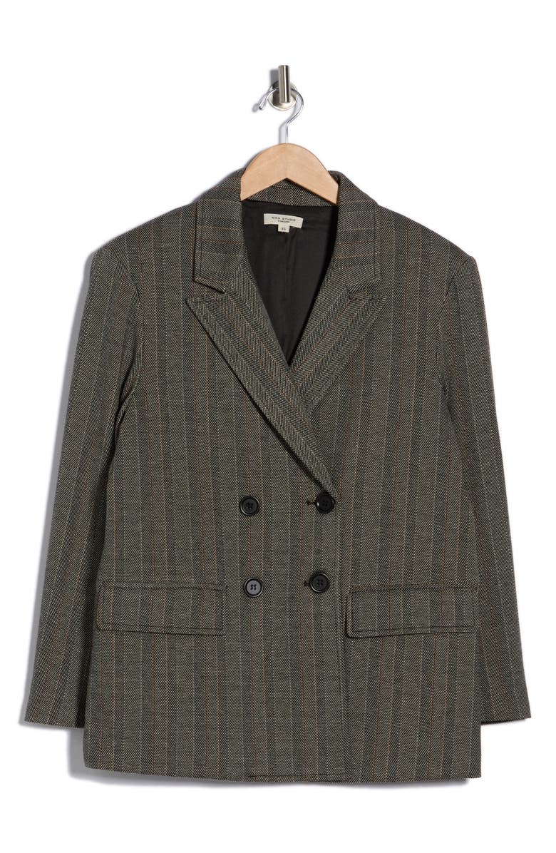 MAX STUDIO Double Knit Blazer, Alternate, color, Black Taupe Cognac
