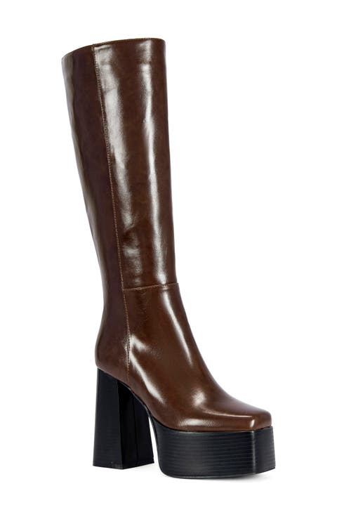 Augustine Knee High Faux Leather Boot