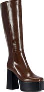 AZALEA WANG Augustine Knee High Faux Leather Boot