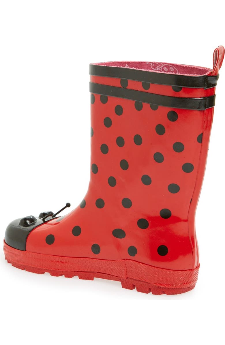 Kidorable 'Ladybug' Waterproof Rain Boot, Alternate, color,