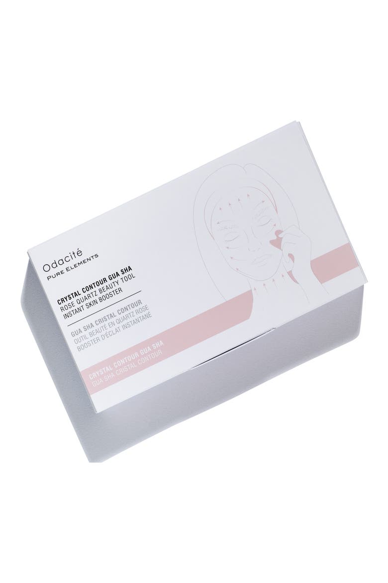 Crystal Contour Gua Sha Beauty Tool, Alternate, color, ROSE QUARTZ