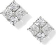 Nadri Delphine Cubic Zirconia Cluster Stud Earrings