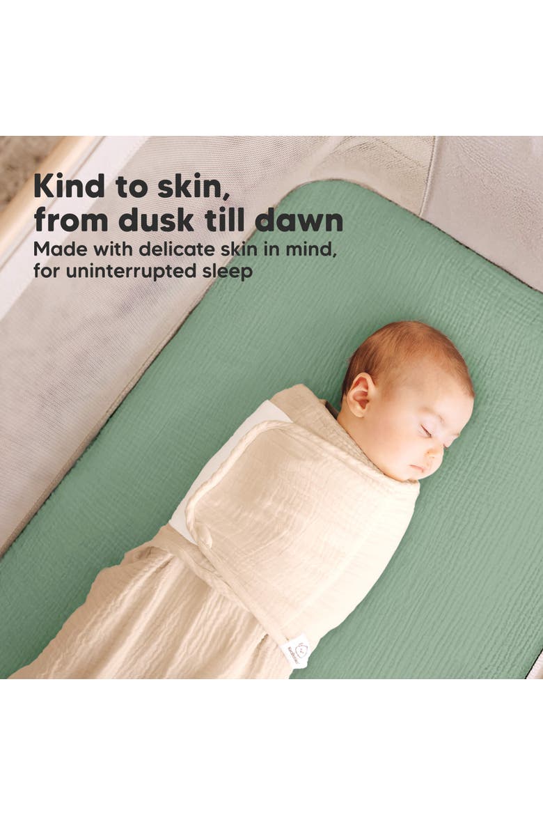 2-Pack Lyra Muslin Bassinet Sheets, Alternate, color, Slate