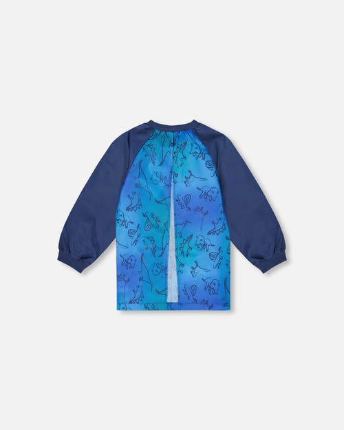 Deux Par Deux School Apron Dinosaur In Multi