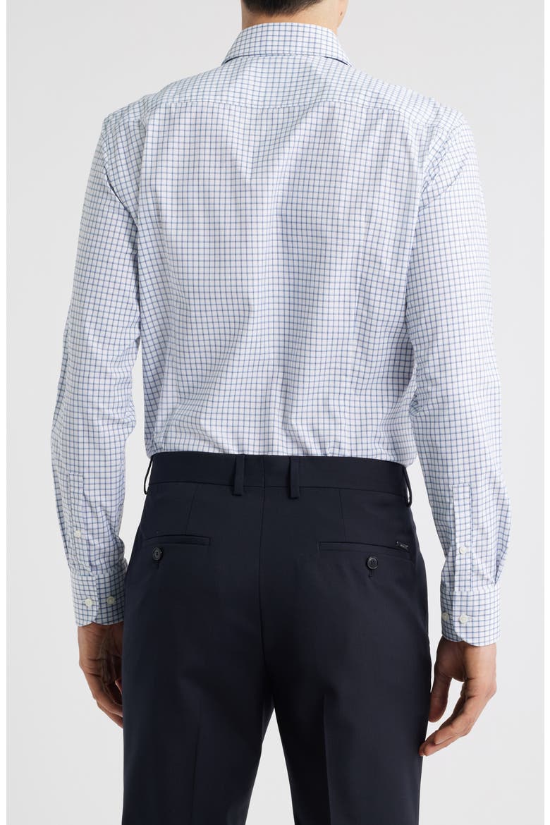 Hank Kent Slim Fit Check Performance Twill Dress Shirt, Alternate, color, OPEN BLUE