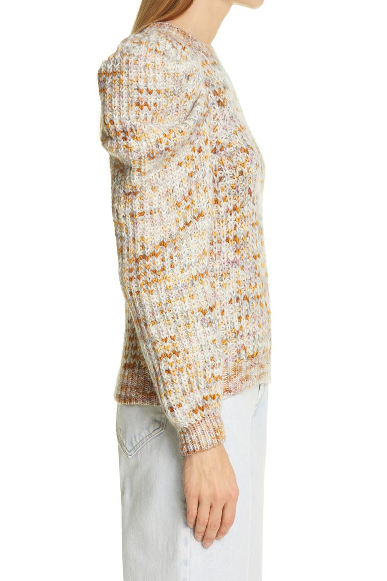 Rosina Puff Sleeve Wool Sweater, Alternate, color, FAWN