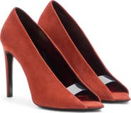 Valentino Garavani Open Toe Révélé Suede Pump