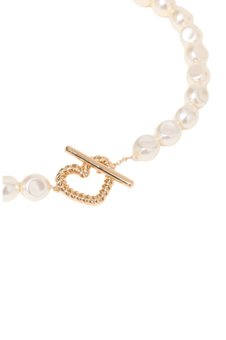 Pearl choker necklace, Alternate, color, Gold