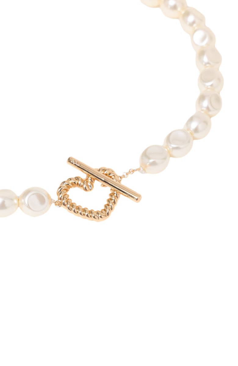 maje Pearl choker necklace, Alternate, color, Gold