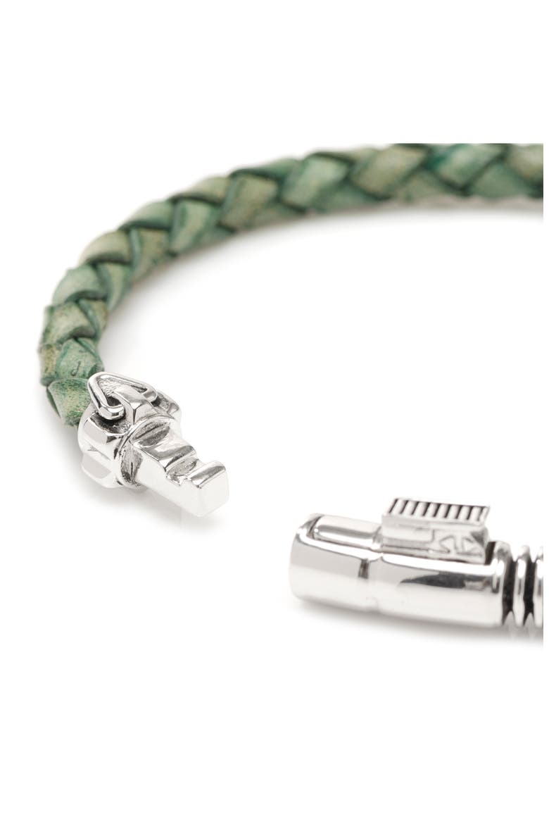 Men's Luke Skywalker Lightsaber Braided Leather Bracelet, Alternate, color, GREEN