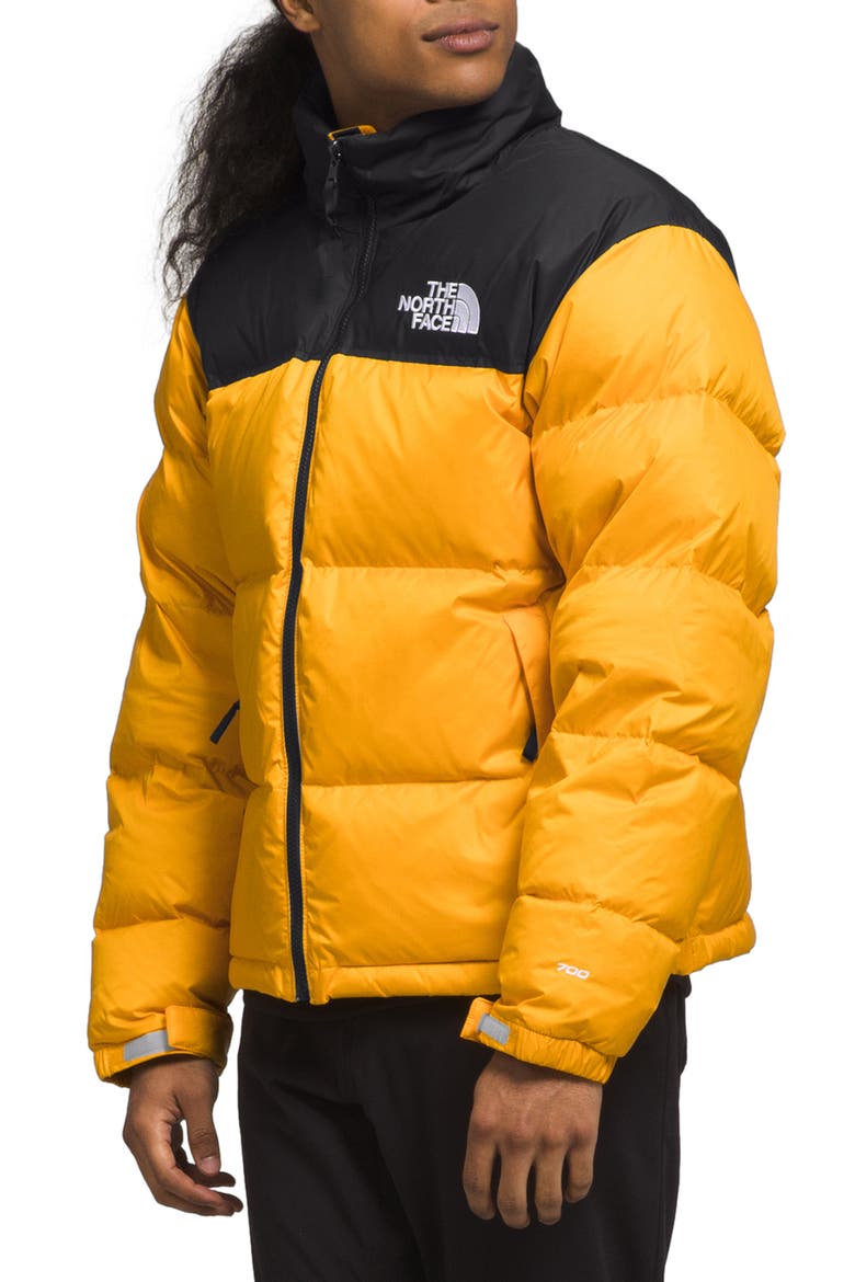 Men's 1996 Retro Nuptse 700 Fill Power Down Packable Jacket, Alternate, color, SUMMIT GOLD/ TNF BLACK
