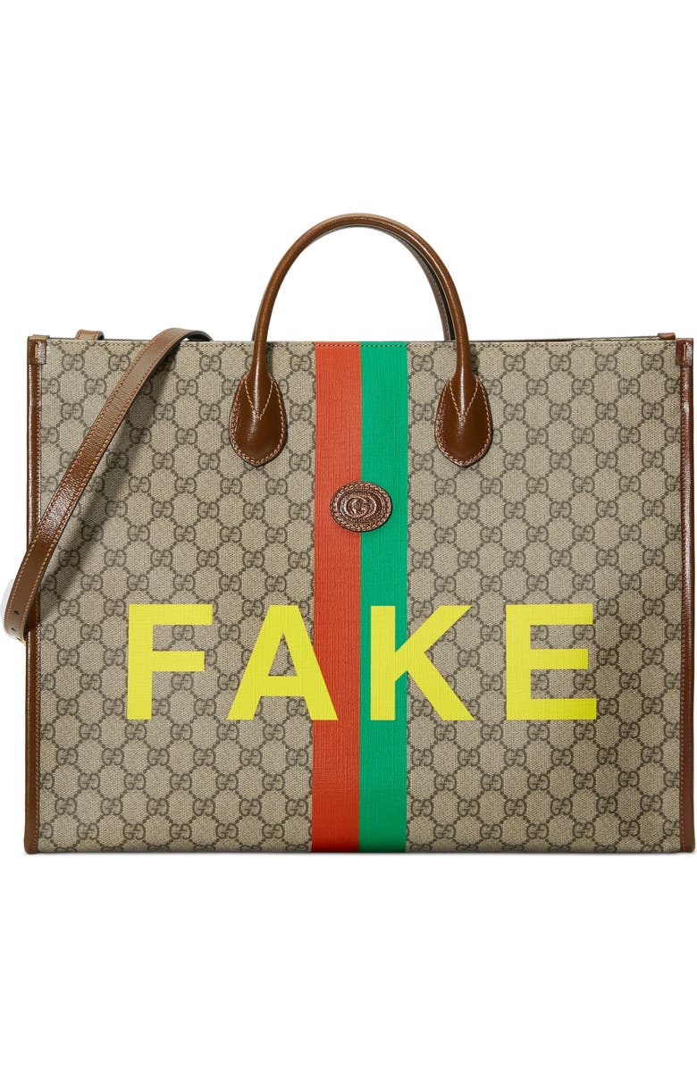 Gucci Fake/Not GG Supreme Canvas Tote, Main, color,