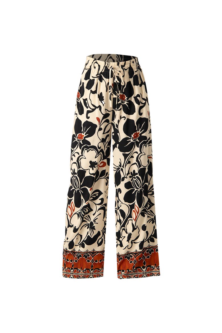 Floral Wide Leg Trousers, Alternate, color, Multicolor