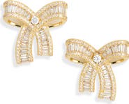 EYE CANDY LOS ANGELES Cubic Zirconia Bow Stud Earrings