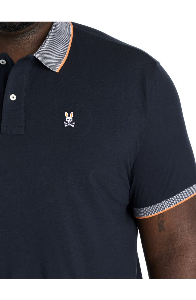 Psycho Bunny Big & Tall Northlake Jersey Polo Shirt, Alternate, color, Navy