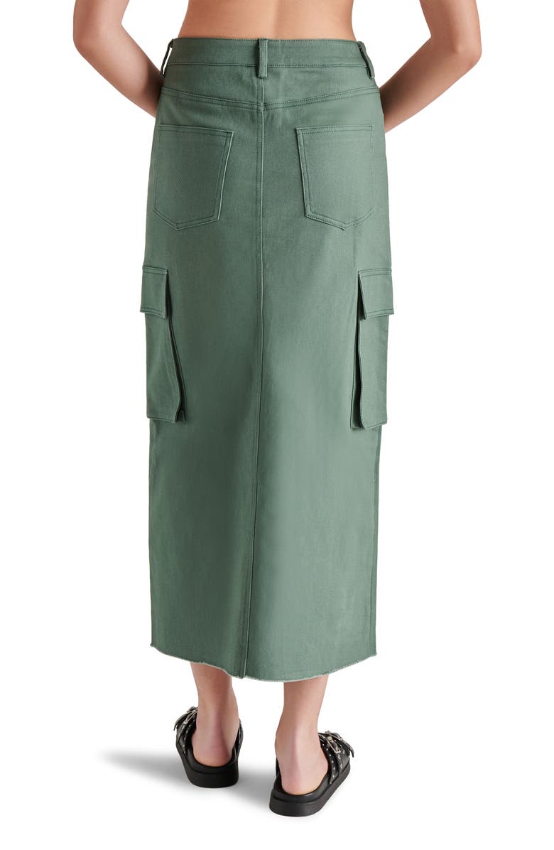 Steve Madden Benson Stretch Twill Cargo Skirt, Alternate, color, Deep Forest